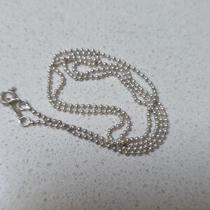 sterling silver 925 ball round bead chain layering chain necklace 10 inch